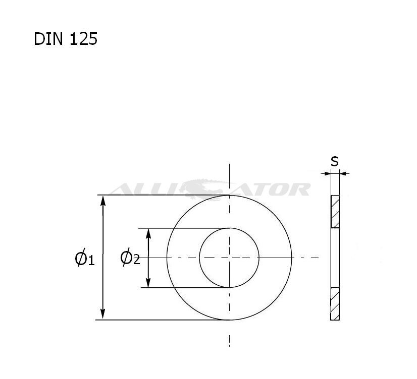 Шайба плоская А4 DIN125 10,5